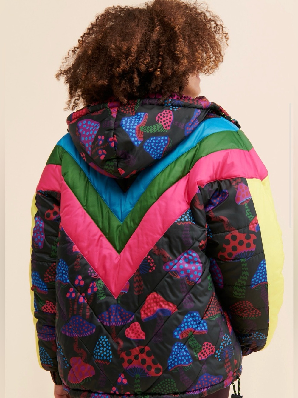 FARM Rio Colorblock Puffer Jacket reversible Coat - Picture 5 of 6